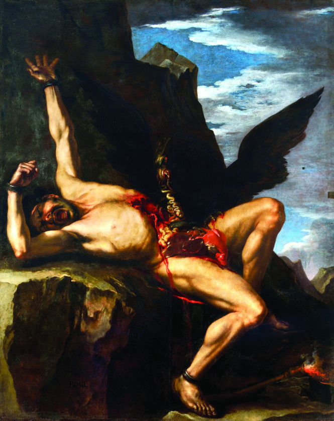 Bức tranh Torture of Prometheus (sơn dầu) của Salvator Rosa, một họa sĩ thời kỳ Baroque.