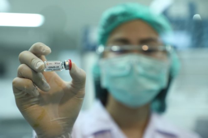 Vaccine đã được thử nghiệm trên khỉ do Trung tâm phát triển vaccine Chula (Đại học Chulalongkorn, Thái Lan) nghiên cứu sản xuất. Ảnh: ThaiPBS