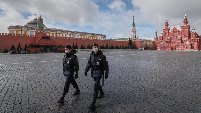 Matxcơva vẫn còn vắng vẻ vì COVID-19. Ảnh: The Moscow Times