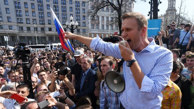 Ông Navalnyi là một nhân vật đối lập hàng đầu ở Nga. Ảnh: Sky News