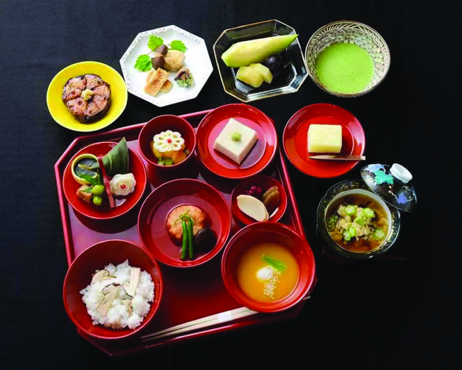 Ẩm thực chay cao cấp của Nhật, sử dụng thực vật toàn phần, nấu và ăn trong ngày (Ảnh: rimage.gnst.jp)