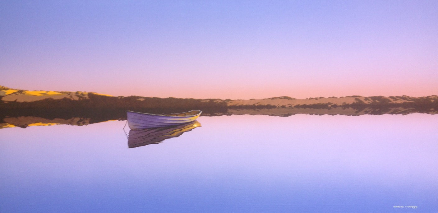 Steve Harris, Tĩnh lặng ở Coorong, acrylic, $8.950 -Đ.T.