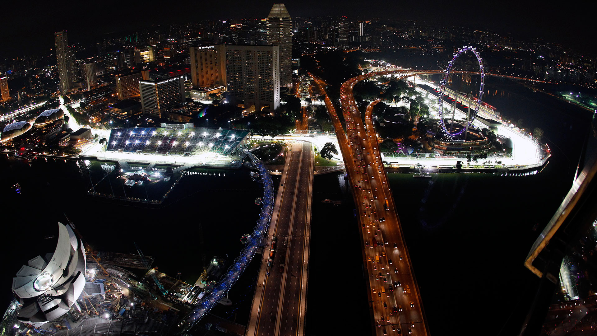 Toàn cảnh đường đua trên phố ở Singapore. Ảnh: F1 Fansite