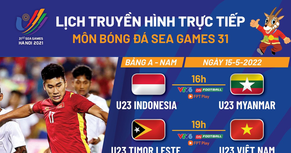 Lịch trực tiếp bóng đá SEA Games 31: U23 Việt Nam - U23 Timor Leste; biết đối thủ tuyển nữ Việt Nam
