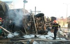 Khởi tố vụ án cháy xe bồn chở xăng làm 6 người chết