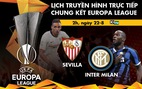 Lịch trực tiếp chung kết Europa League: Sevilla - Inter Milan