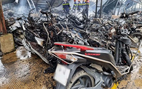 Cháy nhà xe công ty may tại Nam Định, hơn 200 xe máy của công nhân bị thiêu rụi