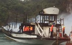 Cháy tàu trên vịnh Hạ Long, 14 khách nước ngoài thoát nạn