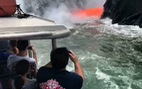 Clip du khách Hawaii thấy nham thạch phun trào đỏ rực