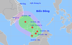 Vùng áp thấp ở nam Biển Đông mạnh lên thành áp thấp nhiệt đới