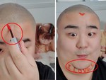 Chàng trai vẽ son môi lên mặt tỏ tình với bạn gái