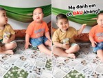 Cười xỉu với anh trai dỗ dành em khi bị mẹ đánh