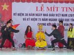 Cười xỉu nhóm học sinh diễn kịch, đọc rap Sơn Tinh - Thủy Tinh