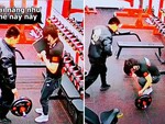 Thanh niên ê chề khi hướng dẫn lực sĩ cách tập tạ