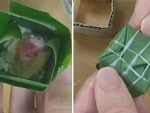 Gói bánh chưng mini ngày Tết siêu độc đáo