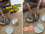 Vợ cười xỉu khi chồng chặt gà luộc làm vỡ đĩa