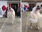 Cô dâu nhảy nhót sung sướng vì thoát ế sau 34 năm
