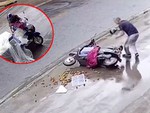 Pha trộm giỏ trái cây 'vụng về nhất năm' khiến dân mạng phì cười