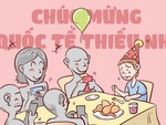 Cả nhà cùng chúc mừng Quốc tế Thiếu nhi