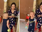 Bé trai vờ khóc để xin tiền của mẹ rồi đưa cho bố