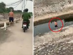 Người đàn ông tập thể dục 'tốc biến' qua sông khi thấy công an