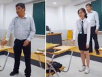 Cười xỉu với pha thực hành lực ly tâm của cô nữ sinh