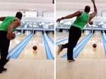 Pha ném bowling đẳng cấp của người đàn ông