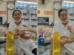 Cô gái bán thuốc tây rối đầu khi thối tiền cho khách