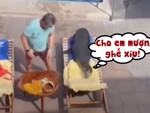 Du khách ngơ ngác khi bị hải cẩu cướp ghế nằm