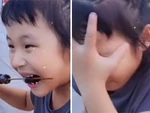 Biểu cảm hài hước của bé gái khi ăn đồ chua