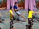 Cả nhà hú hồn với đồ tập thể dục tự chế