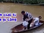 Bé gái hoảng sợ khi cá khủng nhảy lên thuyền