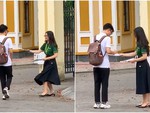 Cô gái đứng hình khi nam sinh ký tên vào tờ rơi