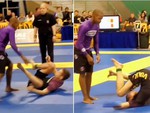 Võ sĩ ngơ ngác với chiêu 'xe đạp chổng ngược' của đối thủ