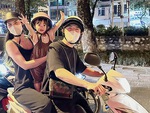 Ảnh vui sao Việt 18-11: Gia đình Đông Nhi đi xe máy khám phá Hà Nội