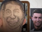 Chàng trai tự cắt tóc khắc họa chân dung Ronaldo lên đầu mình