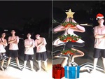 'Thánh photoshop' biến nhóm bạn thành cây thông Noel, tuần lộc