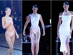 Váy phun sơn trực tiếp của Bella Hadid gây 'sửng sốt' nhất 2022
