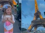Bé gái sung sướng vì tưởng mình có 'siêu năng lực' thắp sáng tháp Eiffel