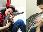 Chàng trai nuôi cá sấu: Ôm như thú cưng, chẳng ngại hun chùn chụt