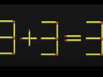 Di chuyển 2 que diêm để 3+3=3 thành phép tính đúng