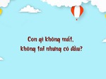 Đố vui: Con gì không mắt, không tai nhưng có đầu?