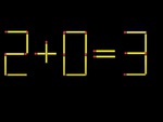 Di chuyển hai que diêm để 2+0=3 thành phép tính đúng