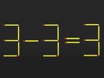 Thử tài IQ: Di chuyển hai que diêm để 3-3=3 thành phép tính đúng