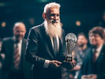 Messi râu tóc bạc trắng nhận giải FIFA The Best 2066