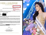 Phản hồi chi tiết kỳ lạ trên thư mời Miss Universe gửi Kỳ Duyên