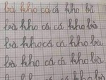 Ảnh vui 5-10: Bé tập viết 'bà kho cá' thành 'cá kho bà'