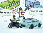 Cấm xe hơi hay cấm xe máy đây?