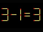 Thử tài IQ: Di chuyển một que diêm để 3-1=3 thành phép tính đúng