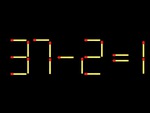 Thử tài IQ: Di chuyển một que diêm để 37-2=1 thành phép tính đúng